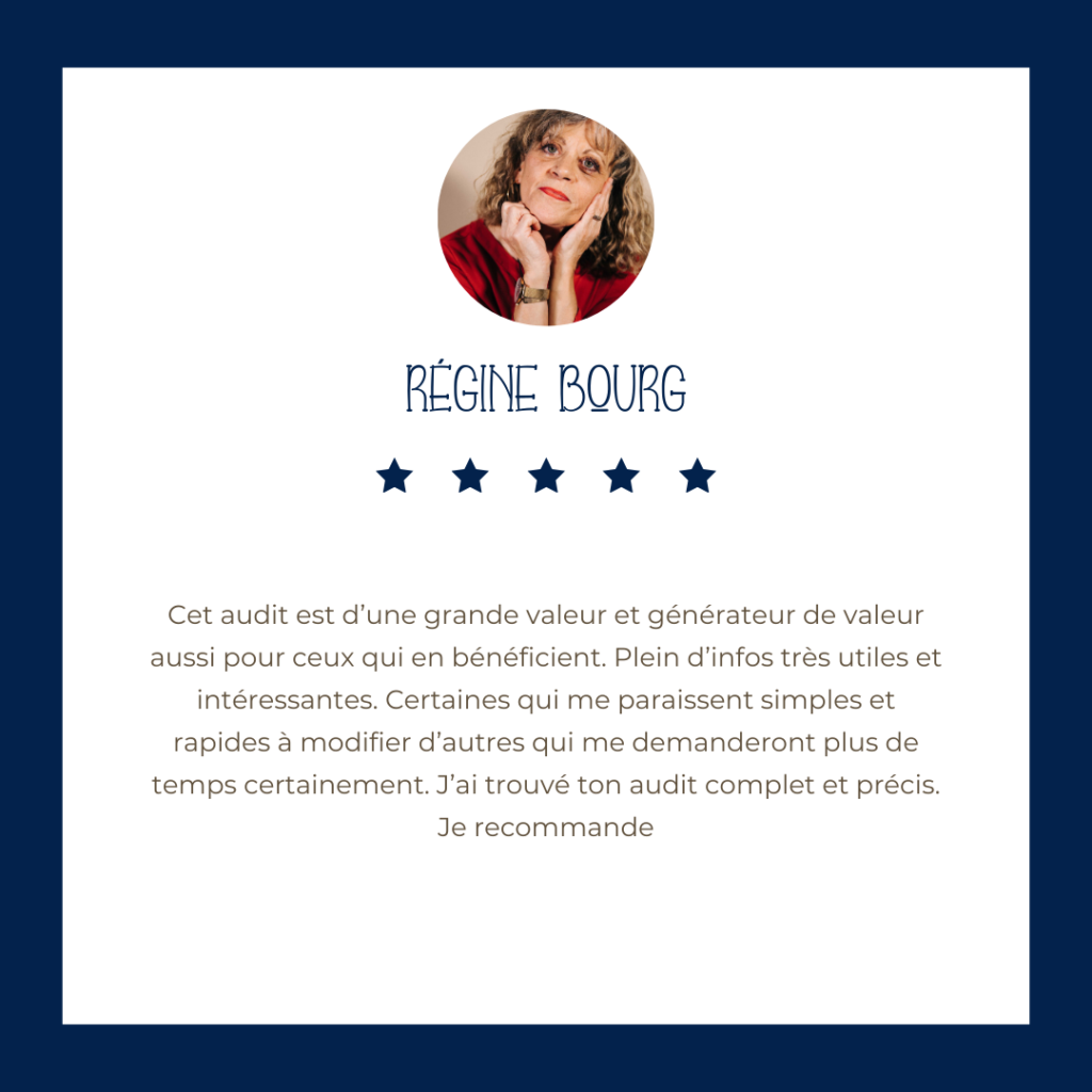 Audit - Régine Bourg
